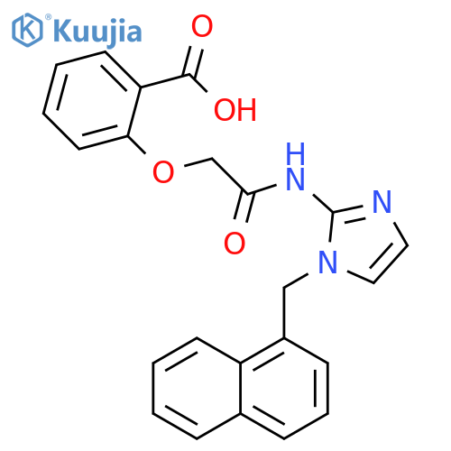 Benzoic acid,2-[2-[[1-(1-naphthalenylmethyl)-1H-imidazol-2-yl]amino]-2-oxoethoxy]- structure