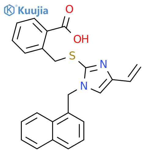 Benzoic acid,2-[[[4-ethenyl-1-(1-naphthalenylmethyl)-1H-imidazol-2-yl]thio]methyl]- structure