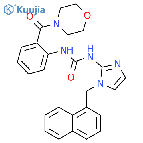Morpholine,4-[2-[[[[1-(1-naphthalenylmethyl)-1H-imidazol-2-yl]amino]carbonyl]amino]benzoyl]- structure