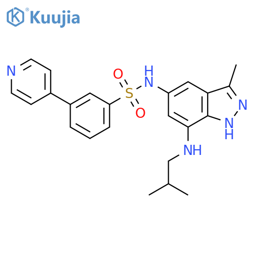 Benzenesulfonamide,N-[3-methyl-7-[(2-methylpropyl)amino]-1H-indazol-5-yl]-3-(4-pyridinyl)- structure
