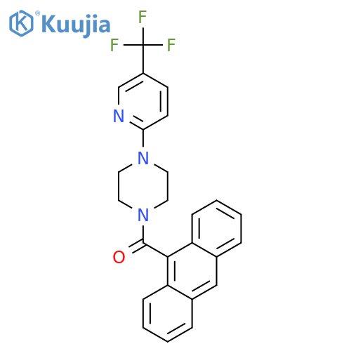 Piperazine, 1-(9-anthracenylcarbonyl)-4-[5-(trifluoromethyl)-2-pyridinyl]- structure