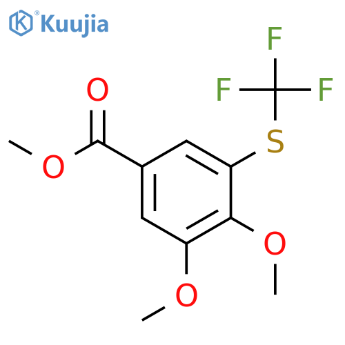 Benzoic acid, 3,4-dimethoxy-5-[(trifluoromethyl)thio]-, methyl ester structure