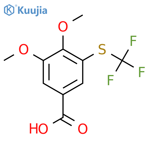 Benzoic acid, 3,4-dimethoxy-5-[(trifluoromethyl)thio]- structure
