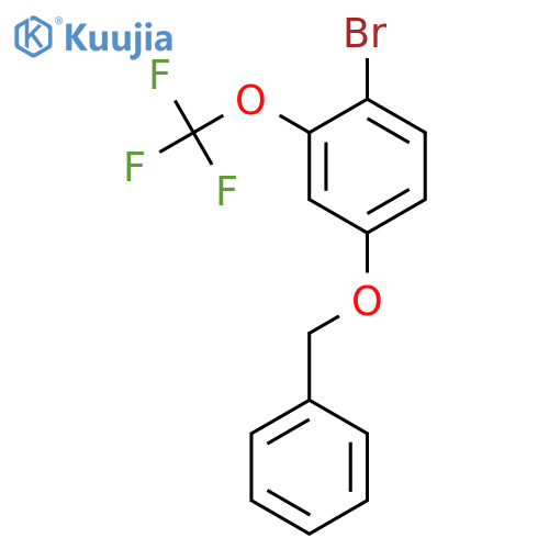 Benzene, 1-bromo-4-(phenylmethoxy)-2-(trifluoromethoxy)- structure