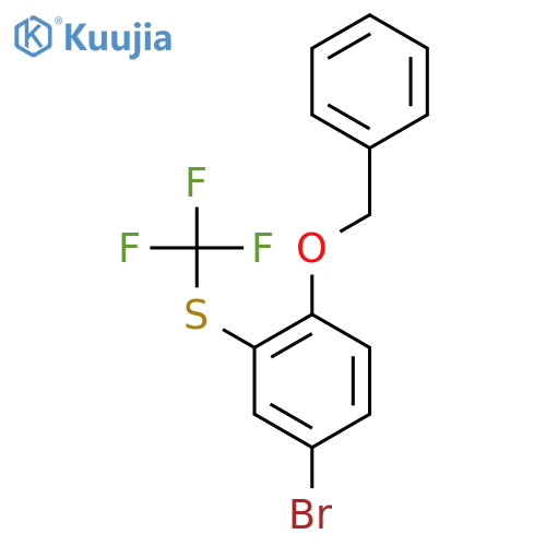 Benzene, 4-bromo-1-(phenylmethoxy)-2-[(trifluoromethyl)thio]- structure