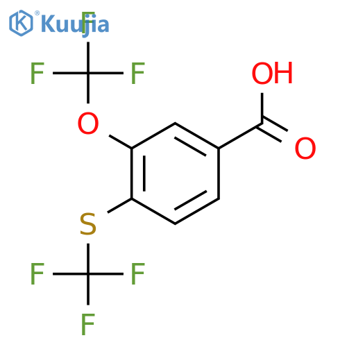 Benzoic acid, 3-(trifluoromethoxy)-4-[(trifluoromethyl)thio]- structure