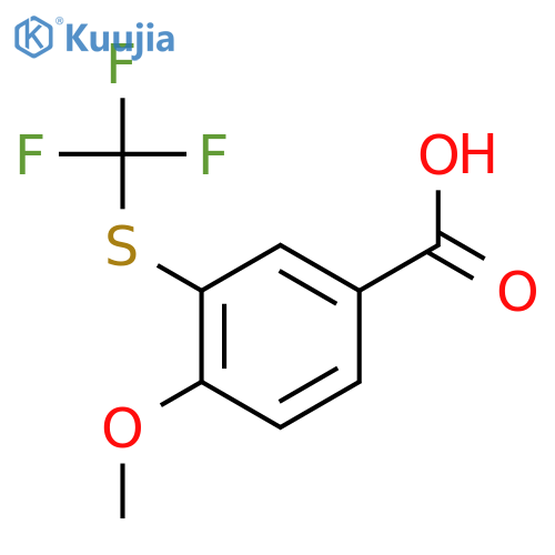Benzoic acid, 4-methoxy-3-[(trifluoromethyl)thio]- structure