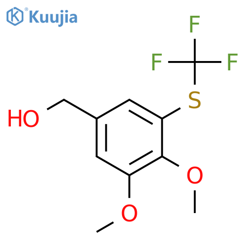 Benzenemethanol, 3,4-dimethoxy-5-[(trifluoromethyl)thio]- structure