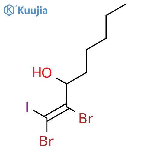 1-Octen-3-ol, 1,2-dibromo-1-iodo-, (E)- structure
