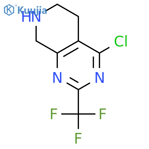 4-Chloro-2-(trifluoromethyl)-5,6,7,8-tetrahydropyrido3,4-dpyrimidineHydrochloride structure