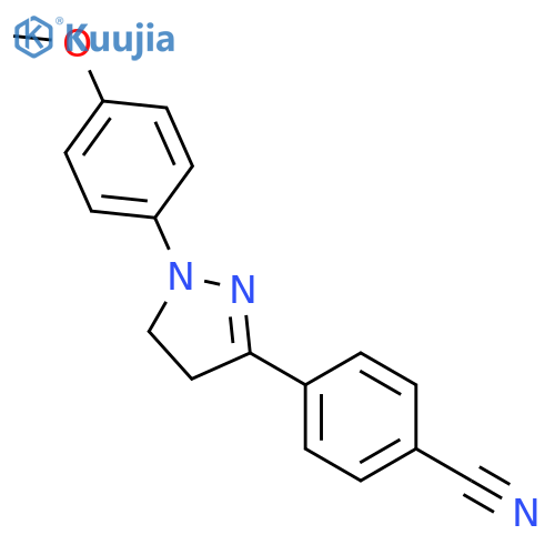 4-[1-(4-Methoxyphenyl)-4,5-dihydro-1H-pyrazol-3-yl]benzonitrile structure