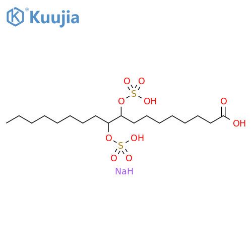 Octadecanoic acid, 9,10-bis(sulfooxy)-, sodium salt (1:3) structure