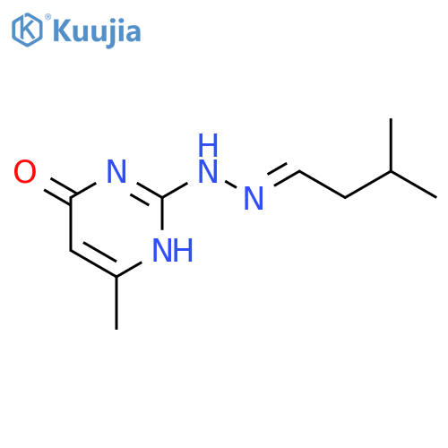 BUTANAL, 3-METHYL-, (1,4-DIHYDRO-6-METHYL-4-OXO-2-PYRIMIDINYL)HYDRAZONE structure
