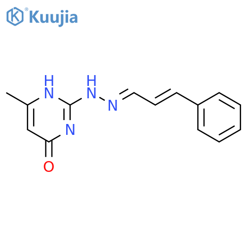 2-(Cinnamylidenehydrazino)-4-Hydroxy-6-Methylpyrimidine structure