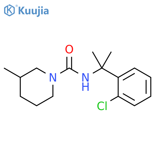 1-Piperidinecarboxamide,N-[1-(2-chlorophenyl)-1-methylethyl]-3-methyl- structure