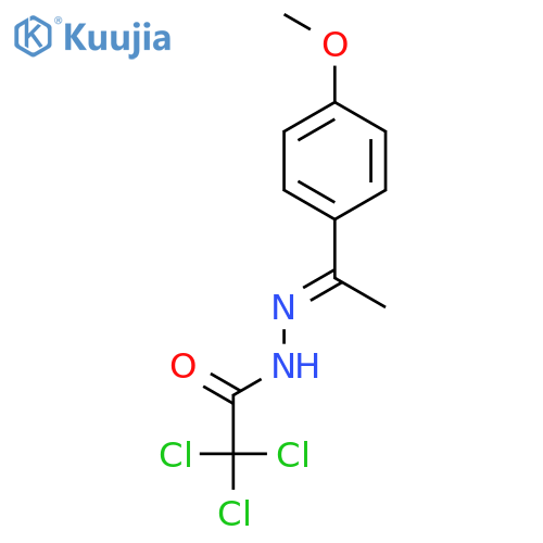 Acetic acid, trichloro-, [1-(4-methoxyphenyl)ethylidene]hydrazide structure
