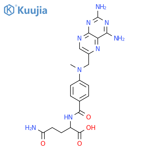 L-Glutamine,N2-[4-[[(2,4-diamino-6-pteridinyl)methyl]methylamino]benzoyl]- structure