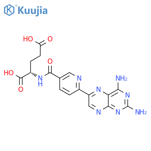 N-[6-(2,4-Diaminopteridin-6-yl)pyridine-3-carbonyl]-L-glutamic acid structure