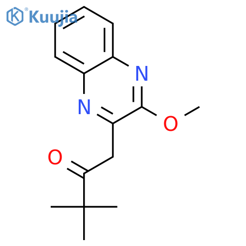 2-Butanone, 1-(3-methoxy-2-quinoxalinyl)-3,3-dimethyl- structure