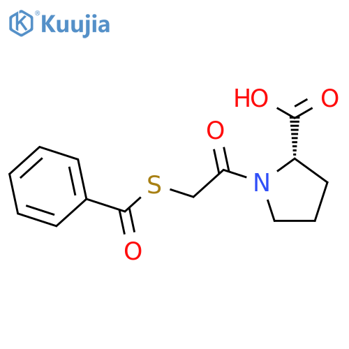 L-Proline, 1-[(benzoylthio)acetyl]- structure