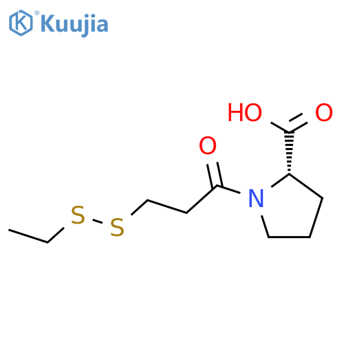 L-Proline, 1-[3-(ethyldithio)-1-oxopropyl]- structure
