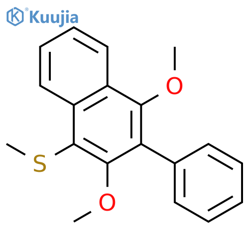 NAPHTHALENE, 1,3-DIMETHOXY-4-(METHYLTHIO)-2-PHENYL- structure