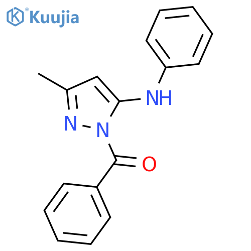 1-benzoyl-3-methyl-N-phenyl-1H-pyrazol-5-amine structure