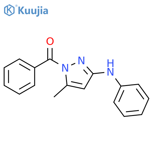 1H-Pyrazol-3-amine, 1-benzoyl-5-methyl-N-phenyl- structure