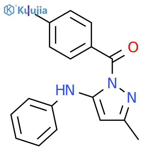 1H-PYRAZOL-5-AMINE, 1-(4-IODOBENZOYL)-3-METHYL-N-PHENYL- structure