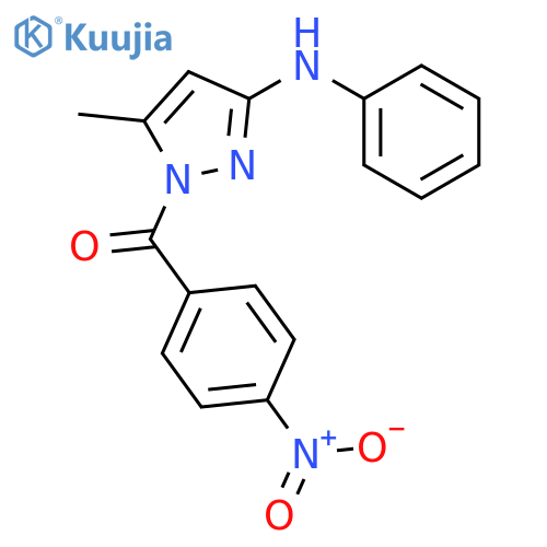 5-methyl-1-(4-nitrobenzoyl)-N-phenyl-1H-pyrazol-3-amine structure