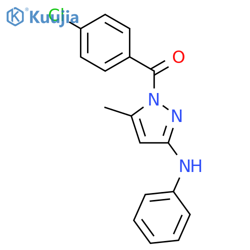 1H-Pyrazol-3-amine, 1-(4-chlorobenzoyl)-5-methyl-N-phenyl- structure