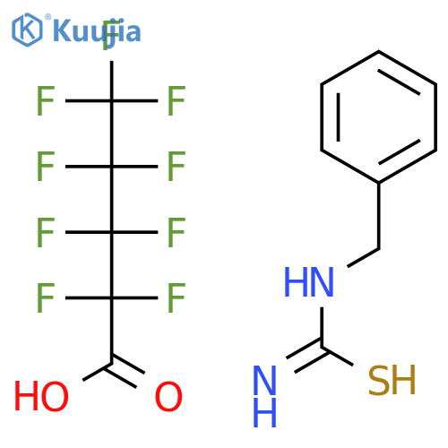 Benzylthiourea;2,2,3,3,4,4,5,5,5-nonafluoropentanoic acid structure