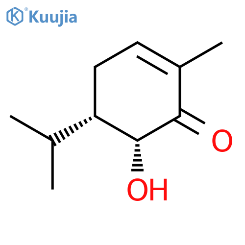 2-Cyclohexen-1-one, 6-hydroxy-2-methyl-5-(1-methylethyl)-, (5S-cis)- structure