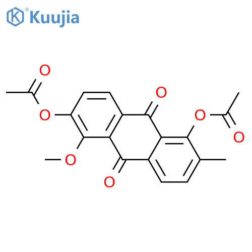 9,10-ANTHRACENEDIONE, 1,6-BIS(ACETYLOXY)-5-METHOXY-2-METHYL- structure