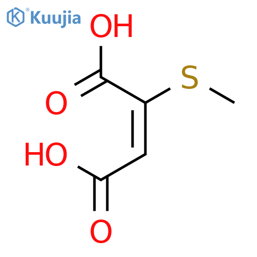 2-BUTENEDIOIC ACID, 2-(METHYLTHIO)-, (E)- structure