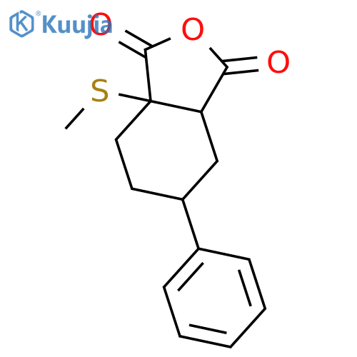 1,3-Isobenzofurandione, hexahydro-3a-(methylthio)-6-phenyl- structure