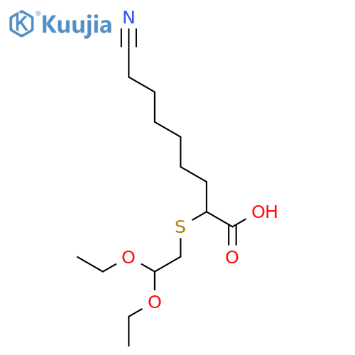 Octanoic acid, 8-cyano-2-[(2,2-diethoxyethyl)thio]- structure