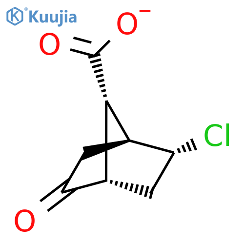 Bicyclo[2.2.1]heptane-7-carboxylicacid, 2-chloro-5-oxo-, (1R,2R,4R,7S)-rel- structure
