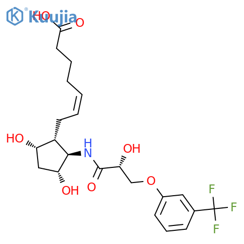 5-Heptenoic acid,7-[3,5-dihydroxy-2-[[2-hydroxy-1-oxo-3-[3-(trifluoromethyl)phenoxy]propyl]amino]cyclopentyl]-,[1R-[1a(Z),2b(R*),3a,5a]]- (9CI) structure