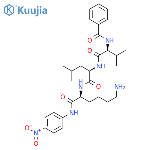 L-LYSINAMIDE, N-BENZOYL-L-VALYL-L-LEUCYL-N-(4-NITROPHENYL)- structure