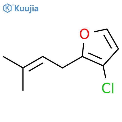 FURAN, 3-CHLORO-2-(3-METHYL-2-BUTENYL)- structure