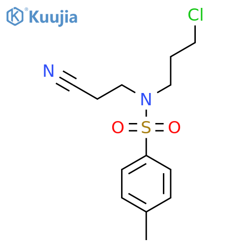 BENZENESULFONAMIDE, N-(3-CHLOROPROPYL)-N-(2-CYANOETHYL)-4-METHYL- structure