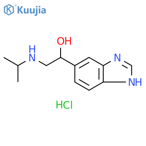 1H-Benzimidazole-6-methanol, α-[[(1-methylethyl)amino]methyl]-, hydrochloride (1:2) structure
