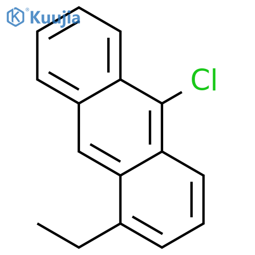 Anthracene, 10-chloro-1-ethyl- structure