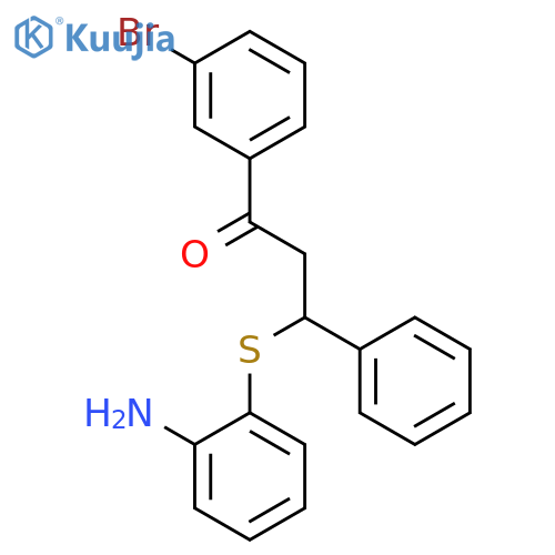1-PROPANONE, 3-[(2-AMINOPHENYL)THIO]-1-(3-BROMOPHENYL)-3-PHENYL- structure
