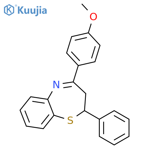 1,5-Benzothiazepine, 2,3-dihydro-4-(4-methoxyphenyl)-2-phenyl- structure