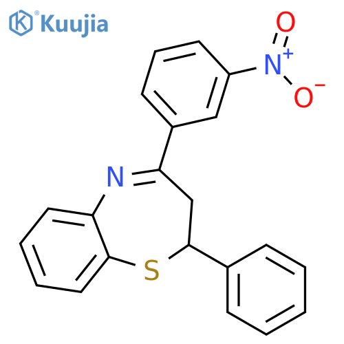 1,5-BENZOTHIAZEPINE, 2,3-DIHYDRO-4-(3-NITROPHENYL)-2-PHENYL- structure