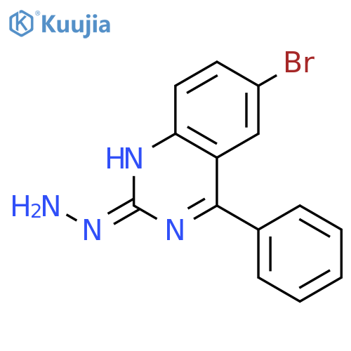 2(1H)-QUINAZOLINONE, 6-BROMO-4-PHENYL-, HYDRAZONE structure