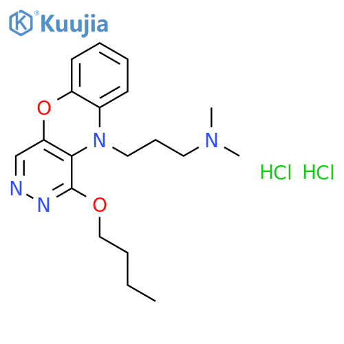 10H-Pyridazino[4,5-b][1,4]benzoxazine-10-propanamine,1-butoxy-N,N-dimethyl-, hydrochloride (1:2) structure