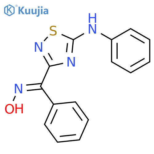 METHANONE, PHENYL[5-(PHENYLAMINO)-1,2,4-THIADIAZOL-3-YL]-, OXIME, (Z)- structure